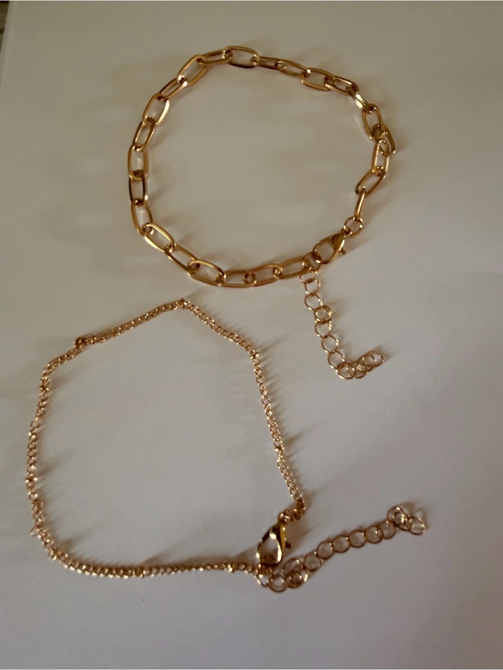 Gold Chain fantasy sets of 2 Link and Delicate Gold Necklace Set - Women Jewelry